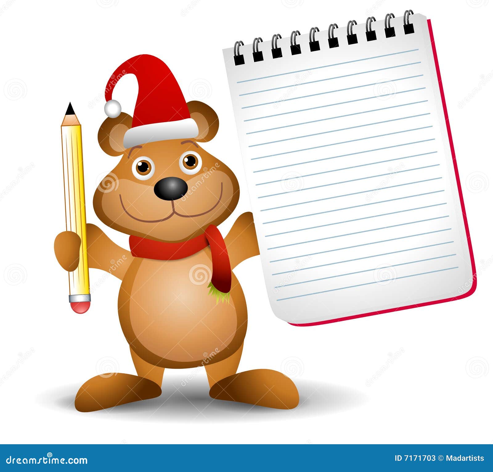 Christmas Bear Notepad 2 Stock Photos Image 7171703
