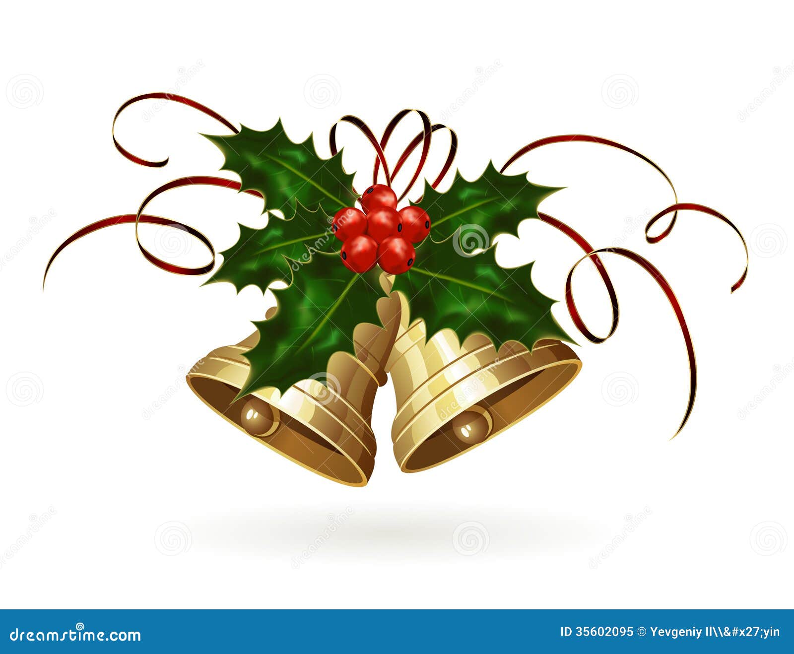 clipart christmas bells holly - photo #9