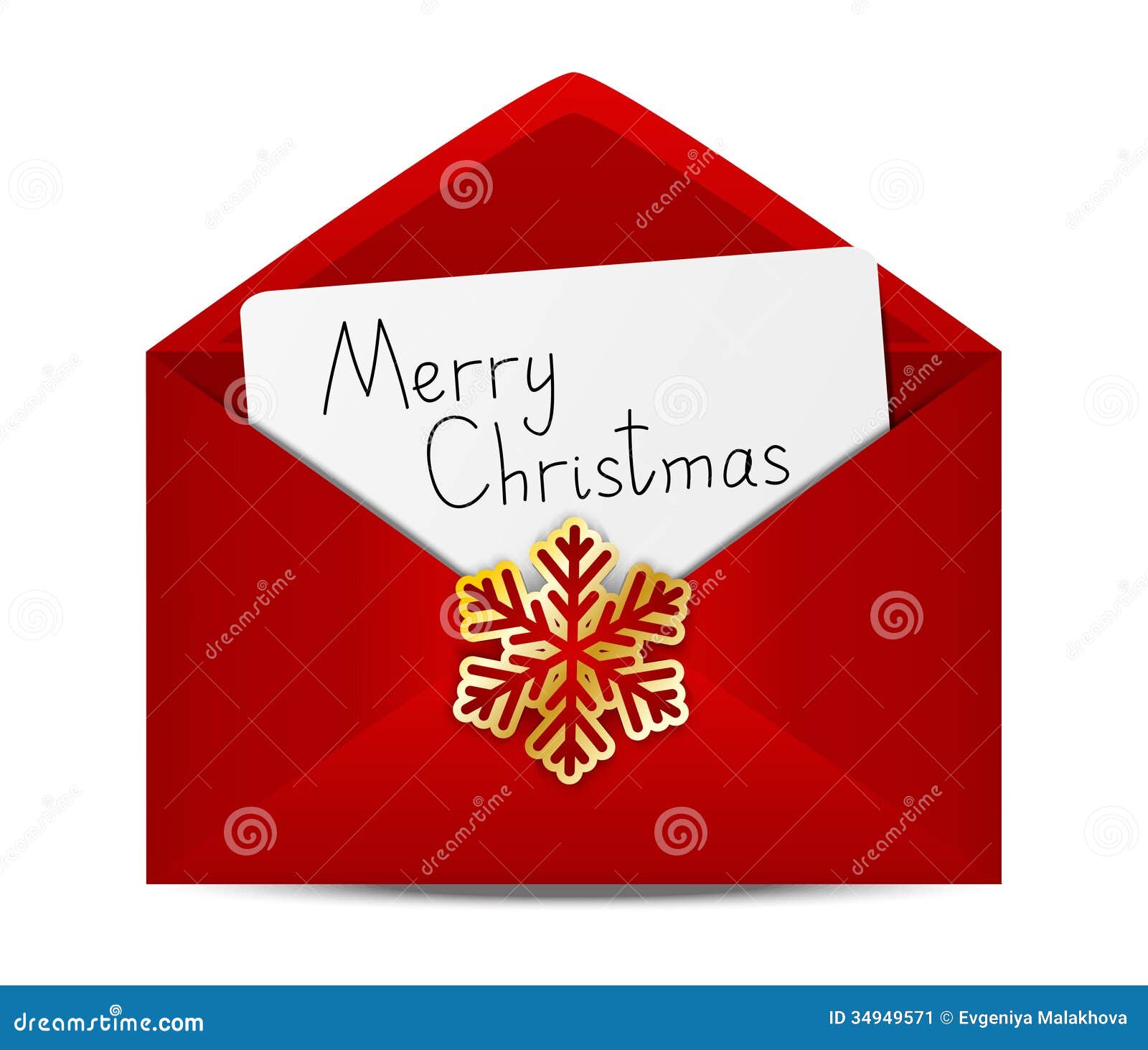 Christmas Envelope Stock Image - Image: 34949571