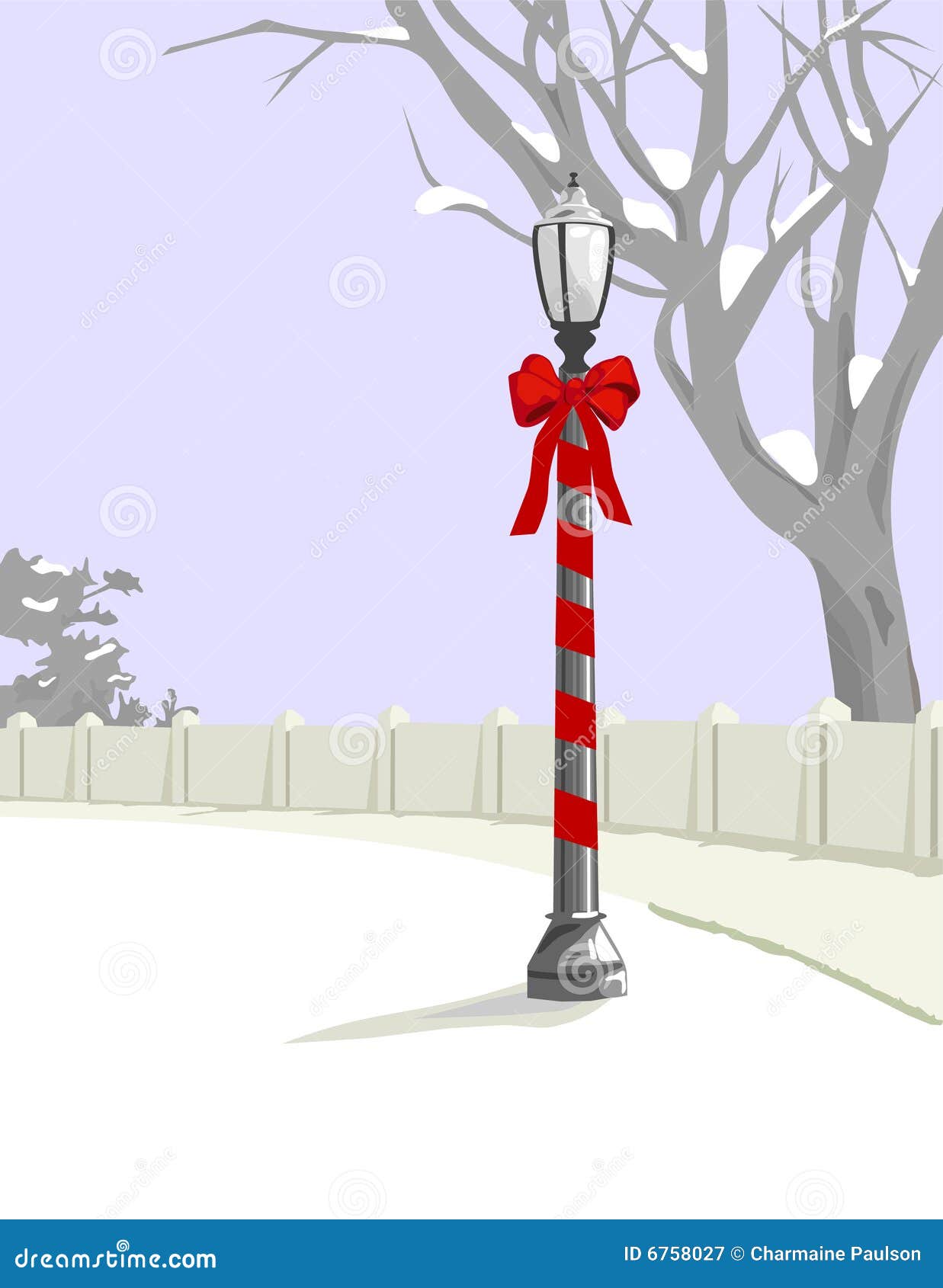 Christmas Lamp Post is original artwork. The vector file is in AI-EPS8 ...