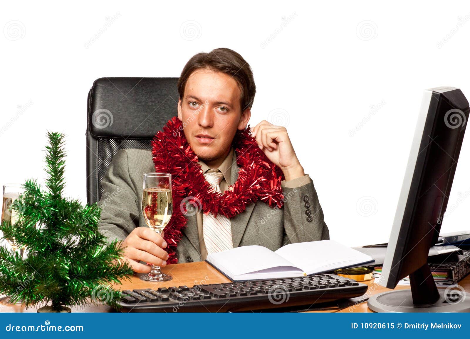 Christmas In The Office Royalty Free Stock Photo - Image 
