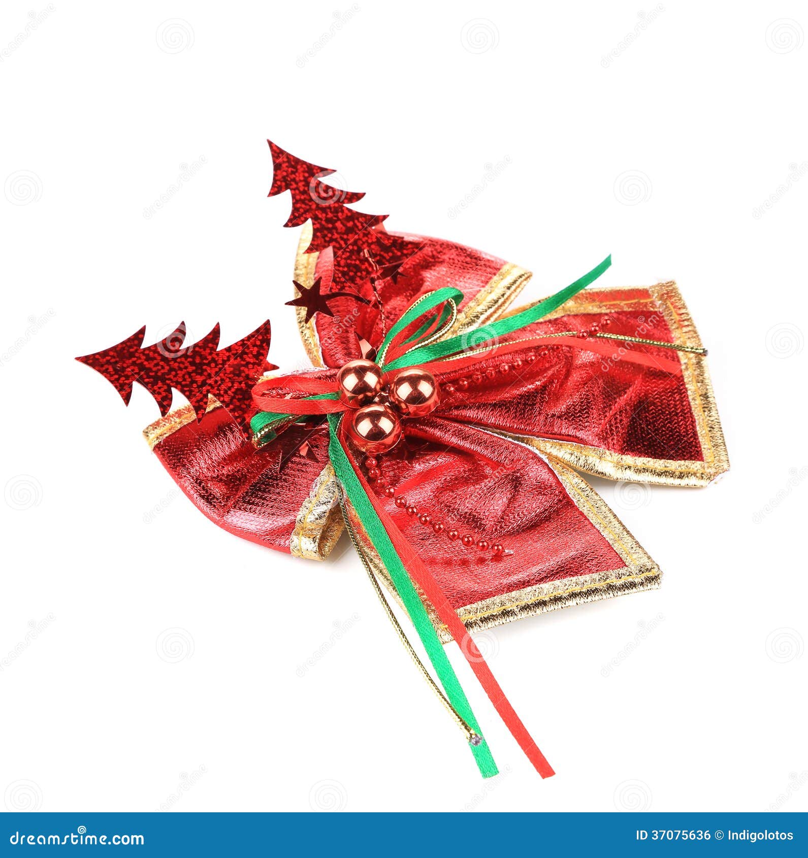 Christmas Ribbon Decoration. Royalty Free Stock Image - Image ...