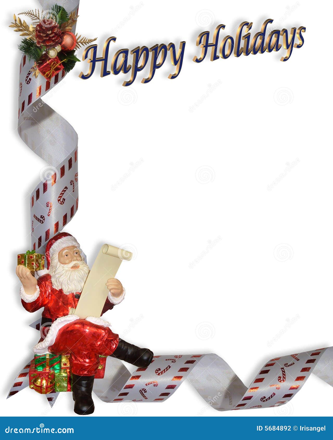Christmas Santa Border Illustration Stock Photography - Image: 5684892