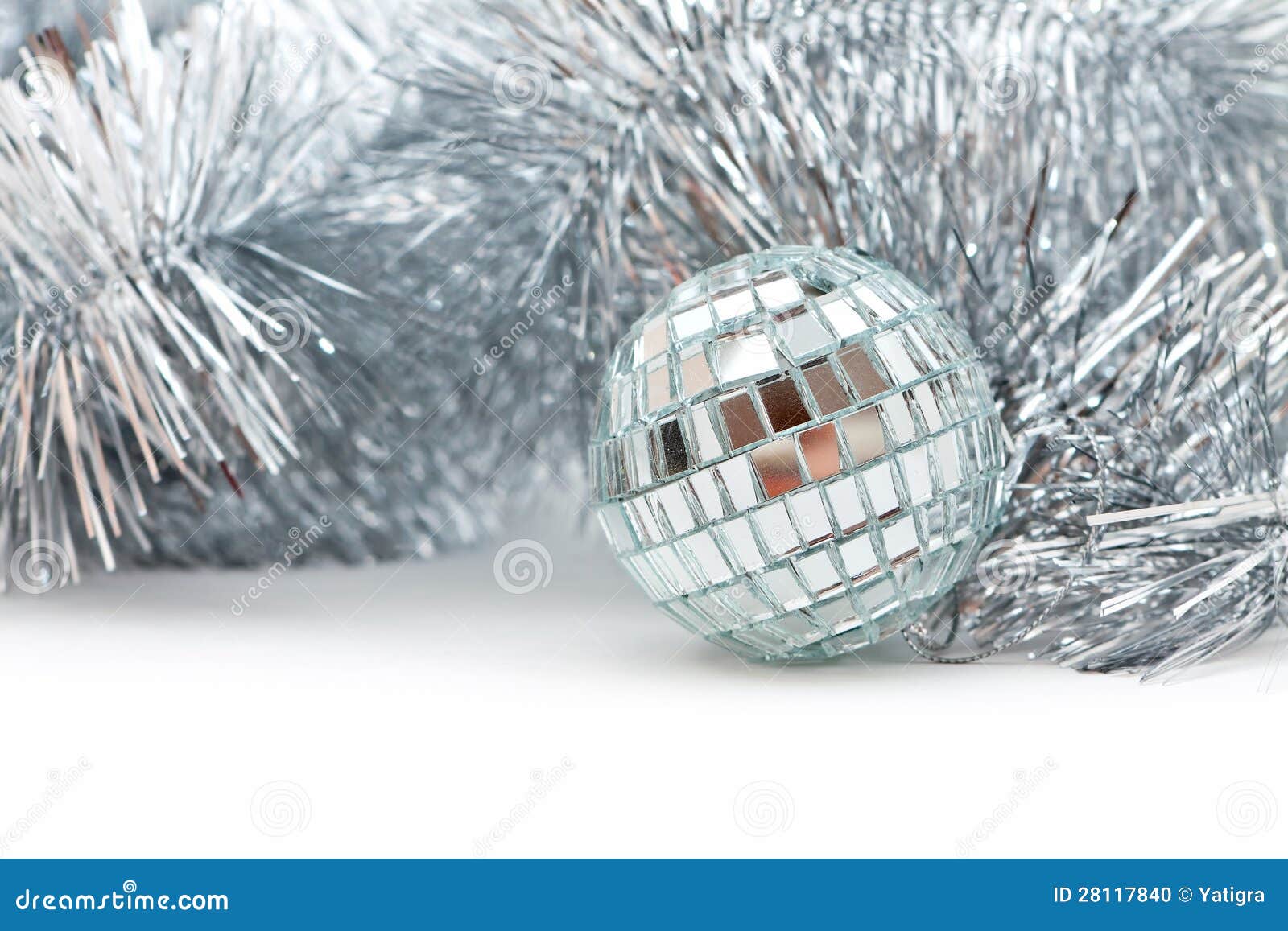 christmas shiny garland and ball stock photo image 28117840 christmas shiny garland and ball stock photo image 28117840