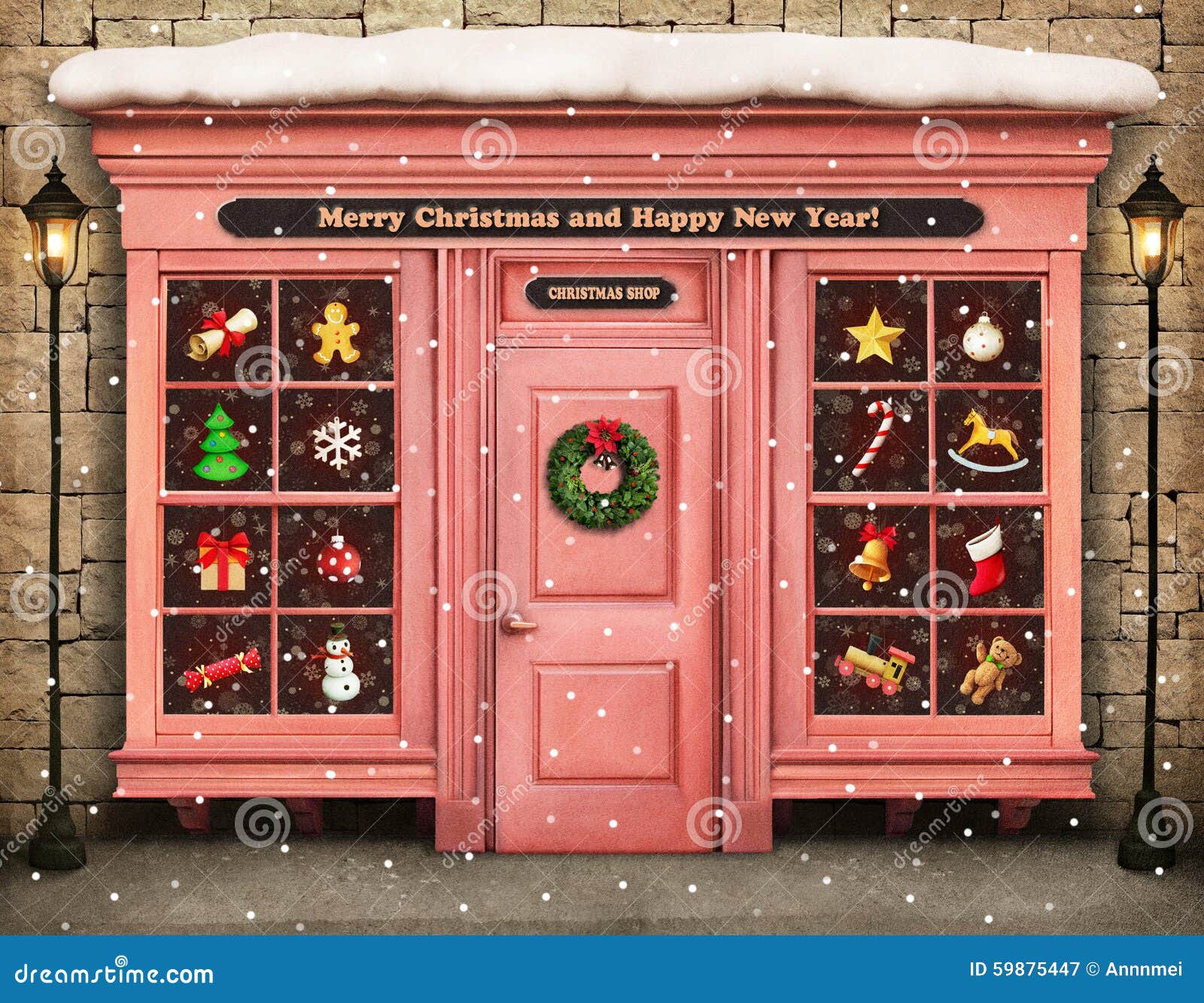 christmas shop stock illustration image 59875447 snow globe christmas cards