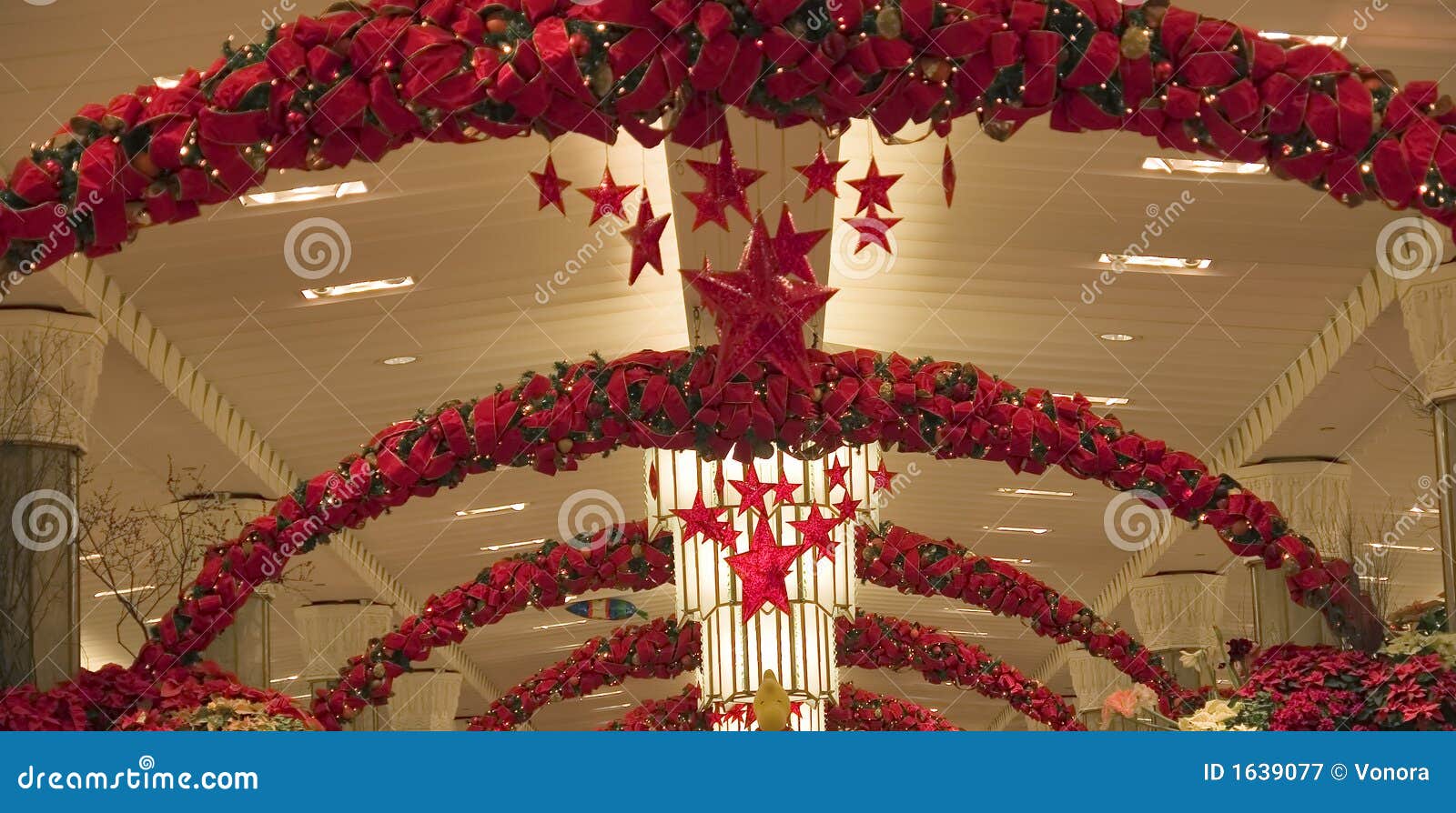 Christmas decoration in department store.
