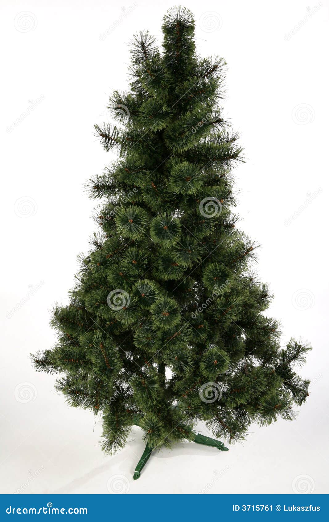 decorated christmas tree against white background ready for decoration ...