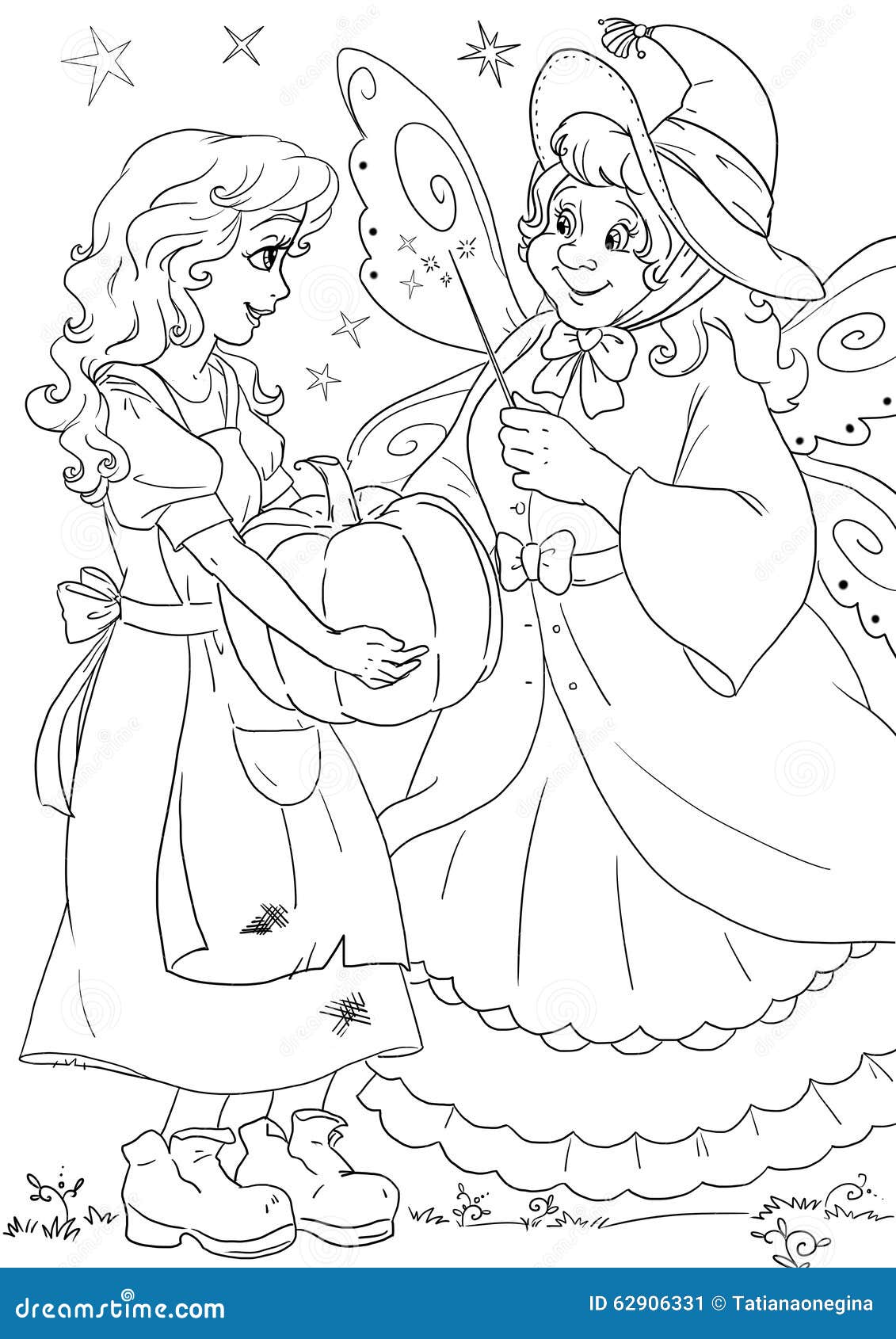 fairy godmother from cinderalla coloring pages - photo #27