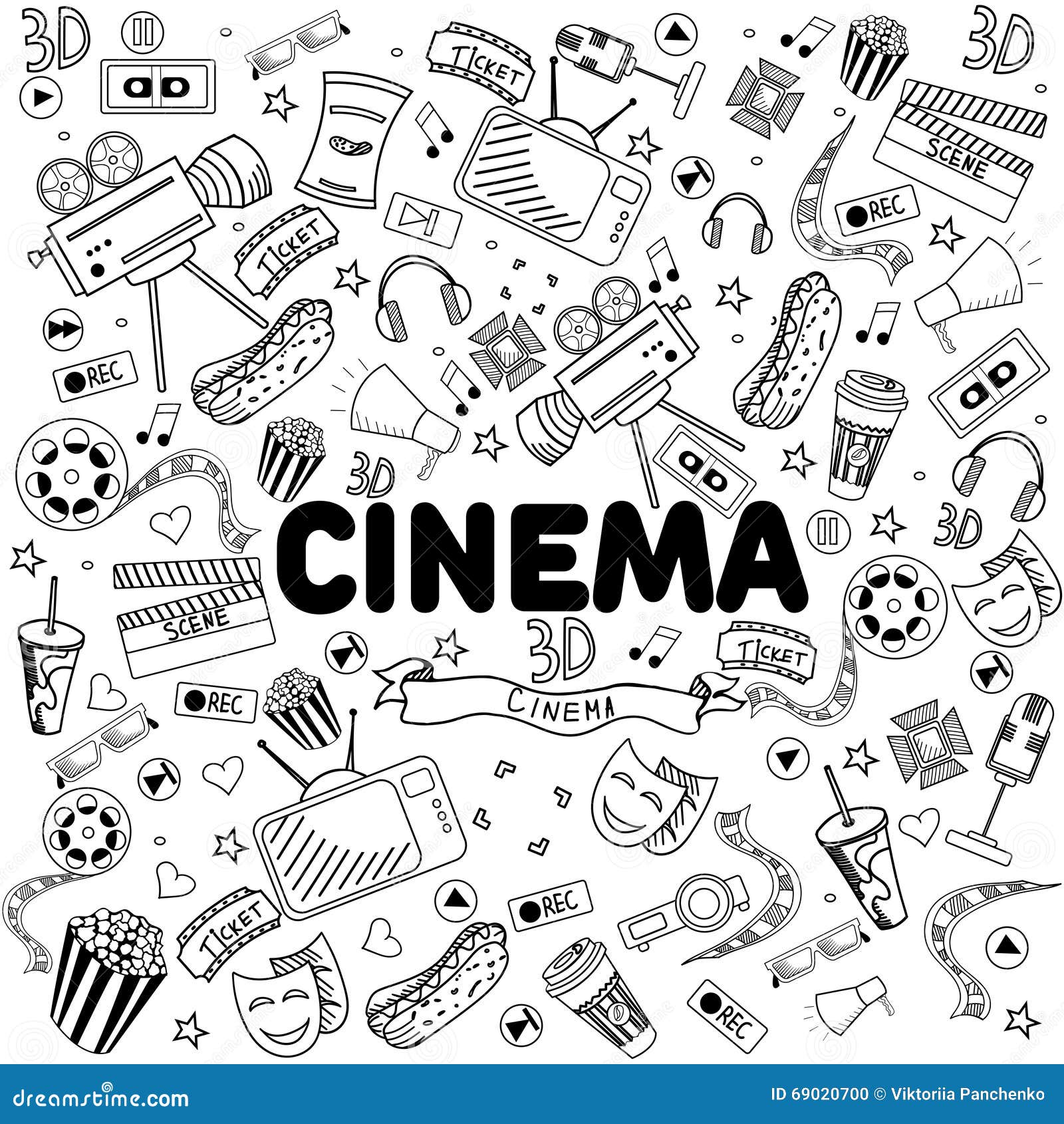 Раскраска cinema Раскраска cinema