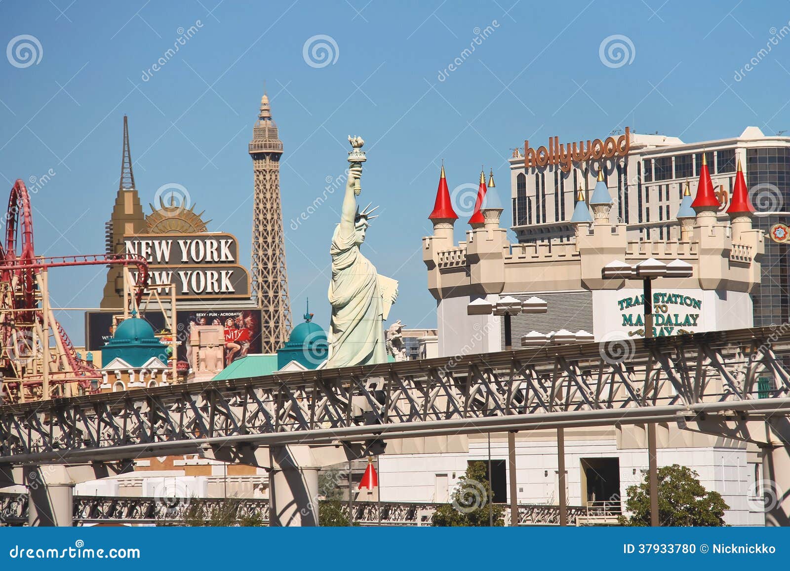 landscape in Las Vegas, Nevada. 40 million tourists visited Las Vegas