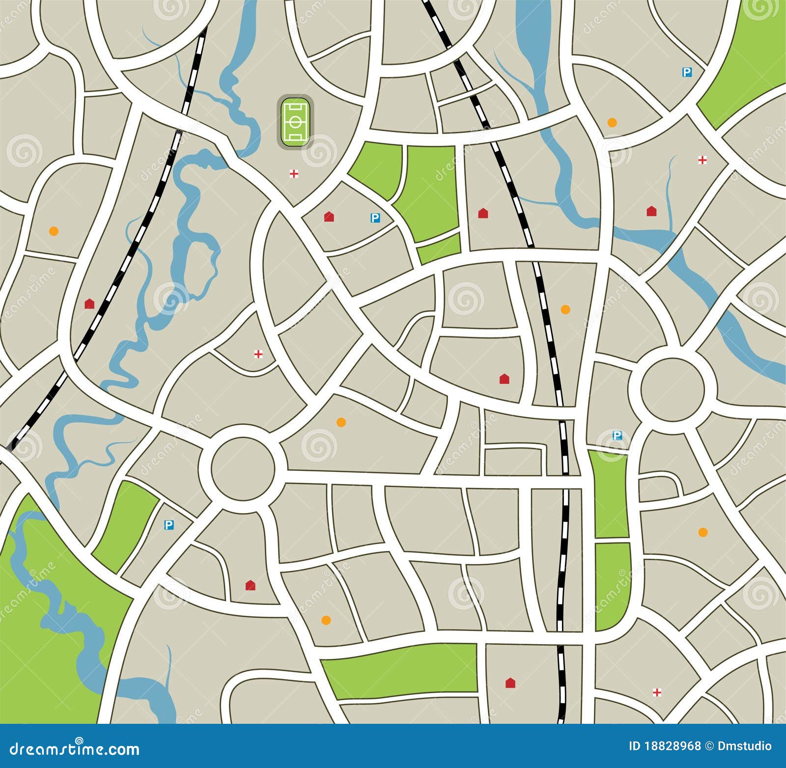 City Map Royalty Free Stock Photos - Image: 18828968