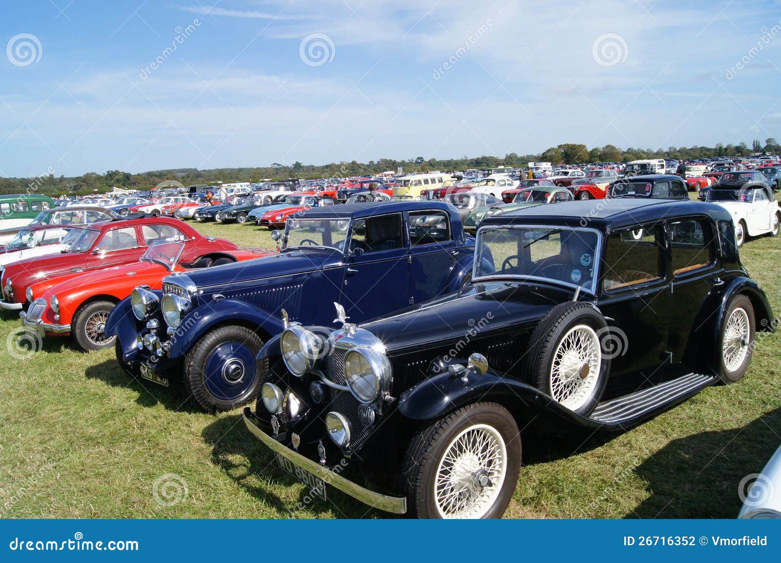 WEST SUSSEX, ENGLAND. SEPTEMBER 2012: Classic sports cars including 