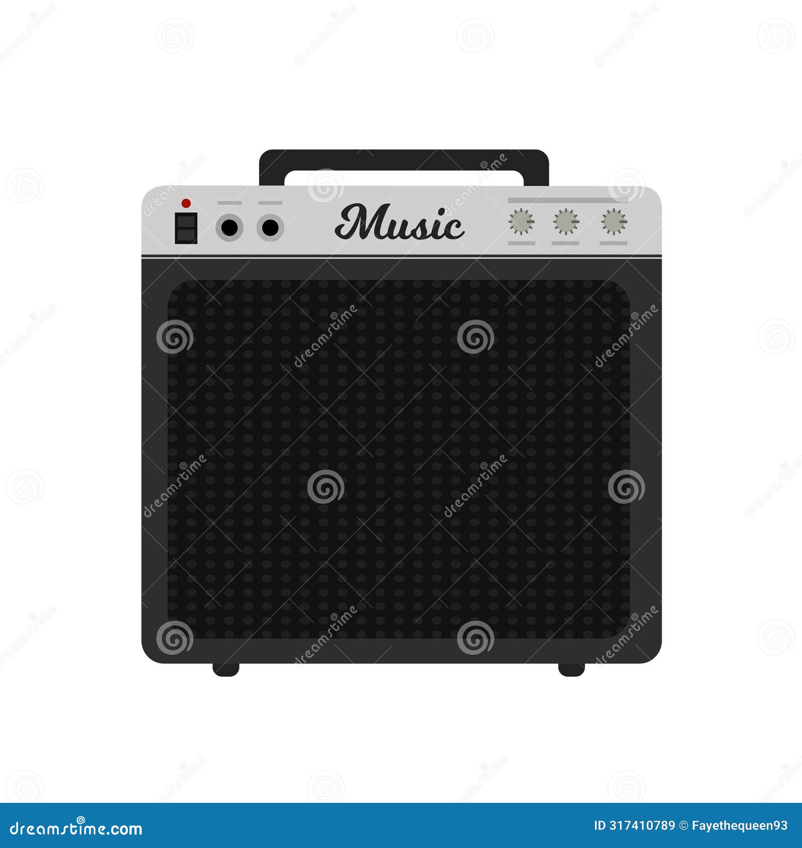 Guitar Amplifier Cartoon Vector Cartoondealer