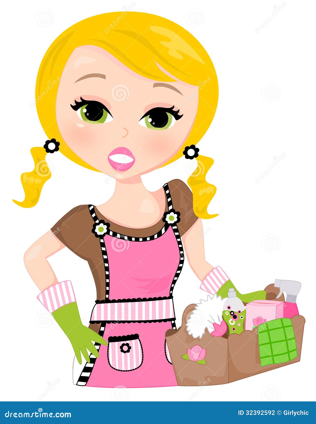 girl cleaning clipart - photo #48