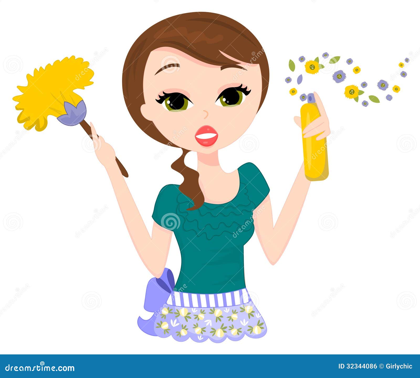 girl cleaning clipart - photo #35