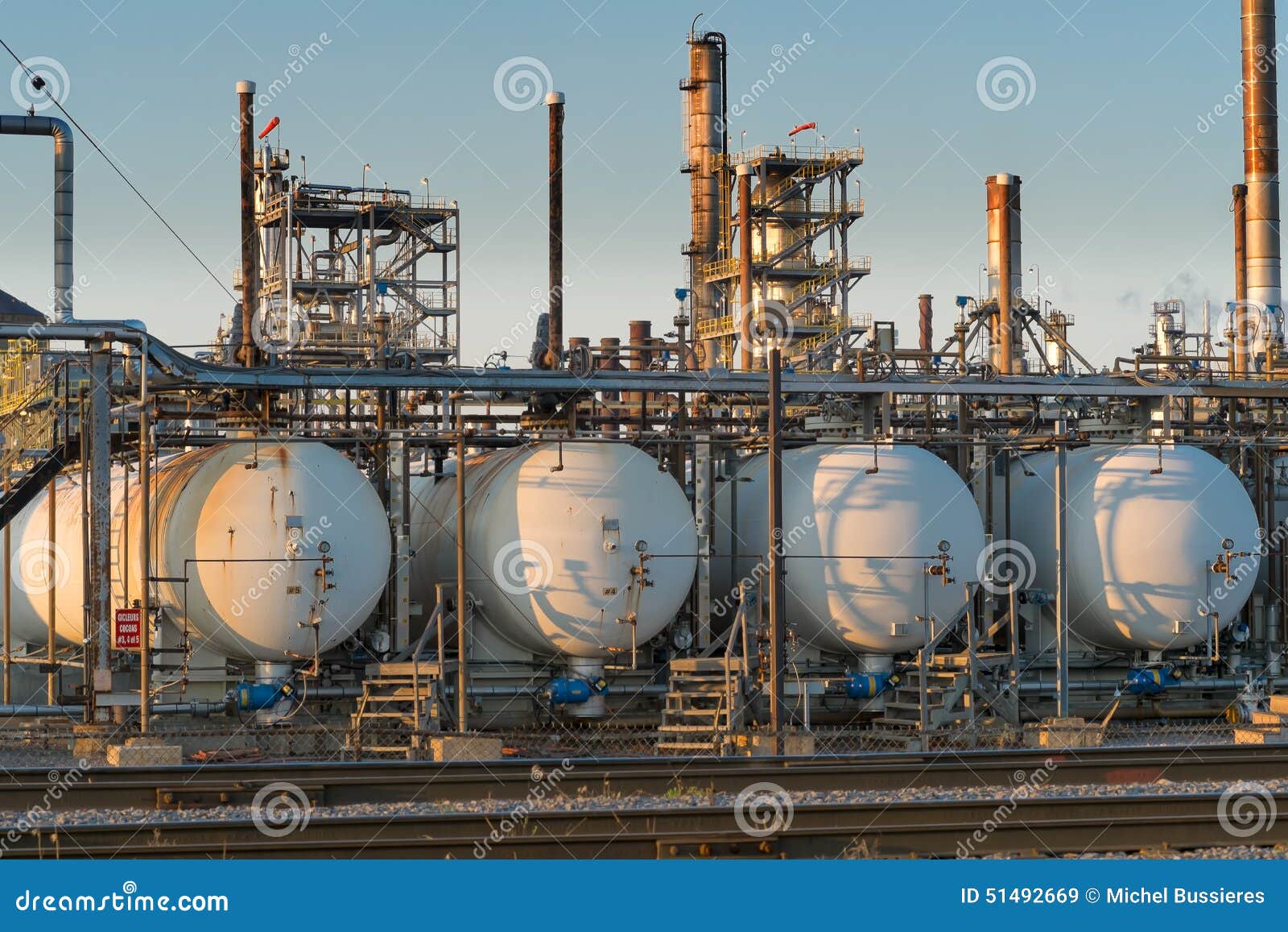 Close Up Of Oil Refinery At Sunset Stock Photo - Image: 51492669