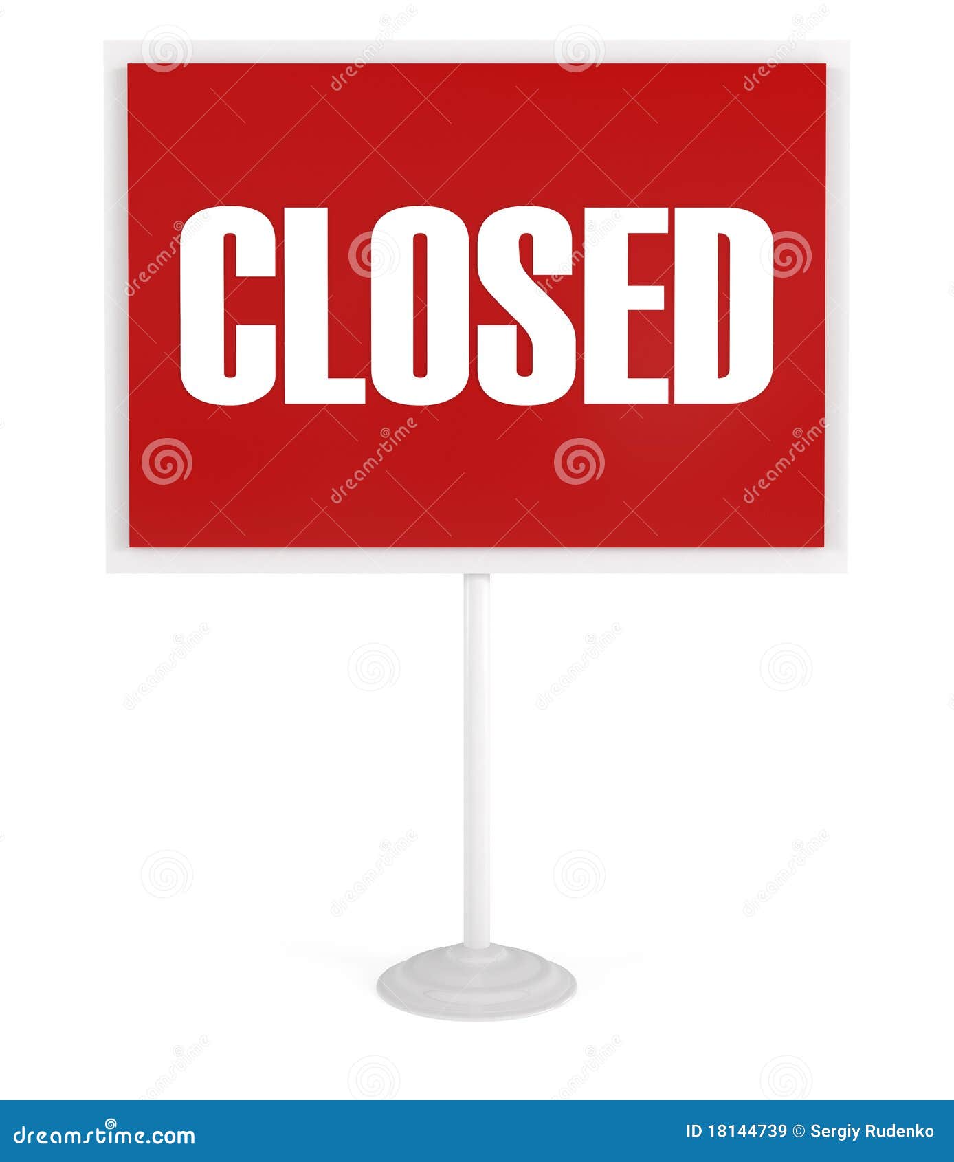 store closed signs