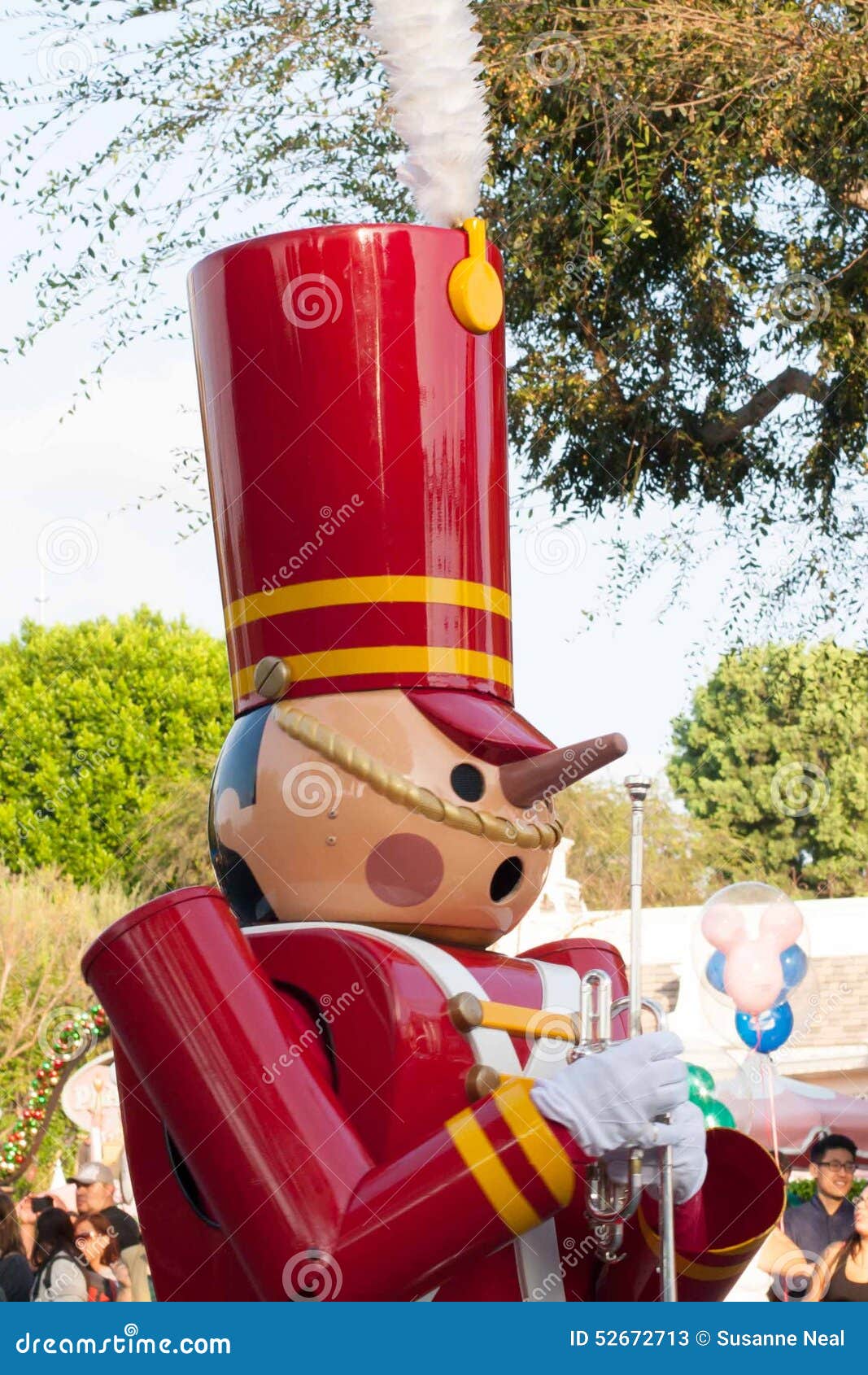 closeup of toy soldier from in toyland at disneyland red cross christmas cards for soldiers