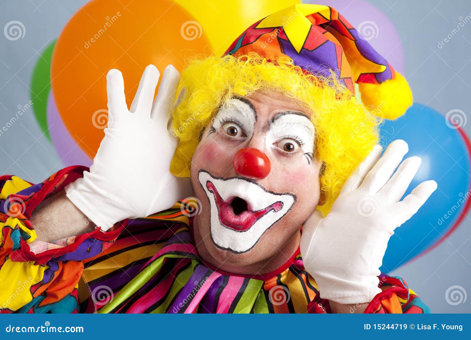 Royalty Free Stock Images: Clown Makes Funny Face