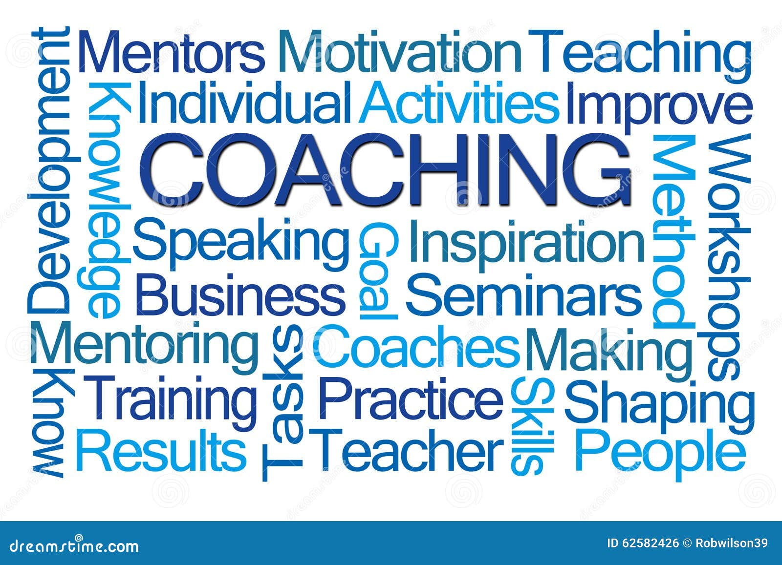 Coaching Word Cloud Stock Illustration Image 62582426