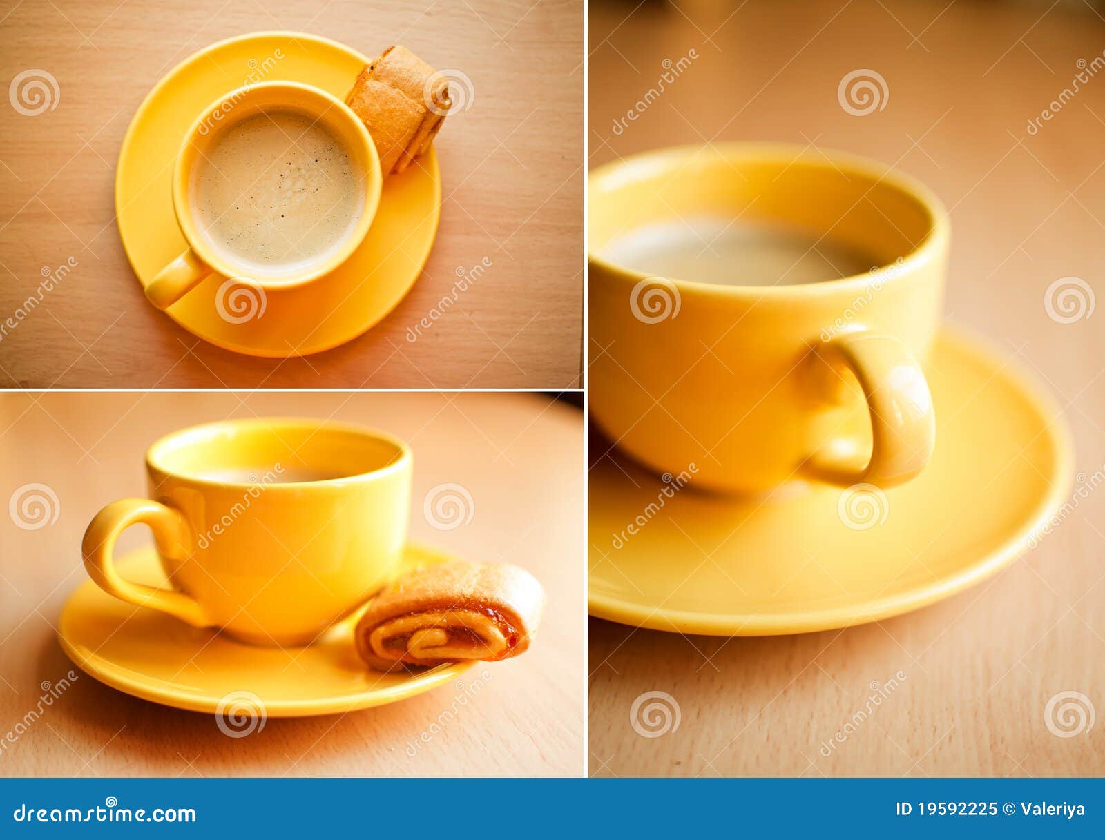 Coffee In Yellow Cup Royalty Free Stock Photo - Image: 19592225