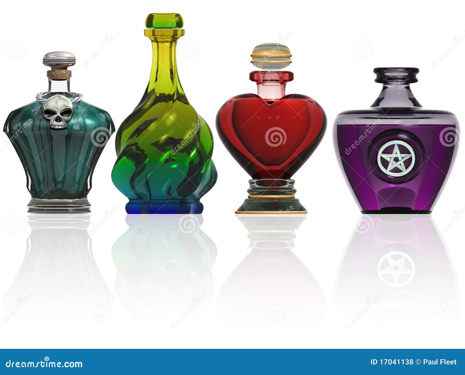 Collection Of Potion Bottles Royalty Free Stock Photos - Image: 17041138