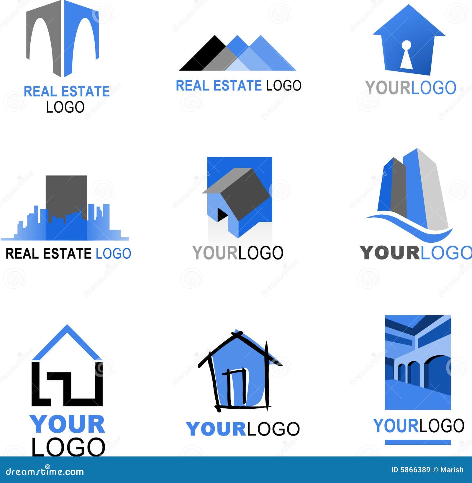 Collection Of Real Estate Logos Royalty Free Stock Images  Image 