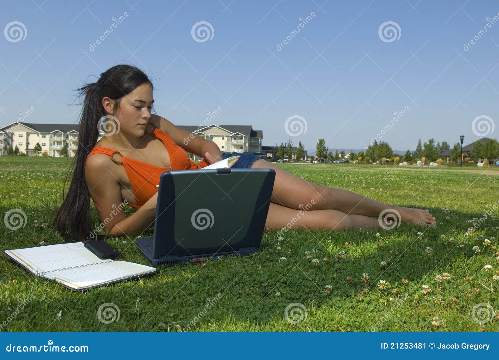  - college-student-studying-park-21253481