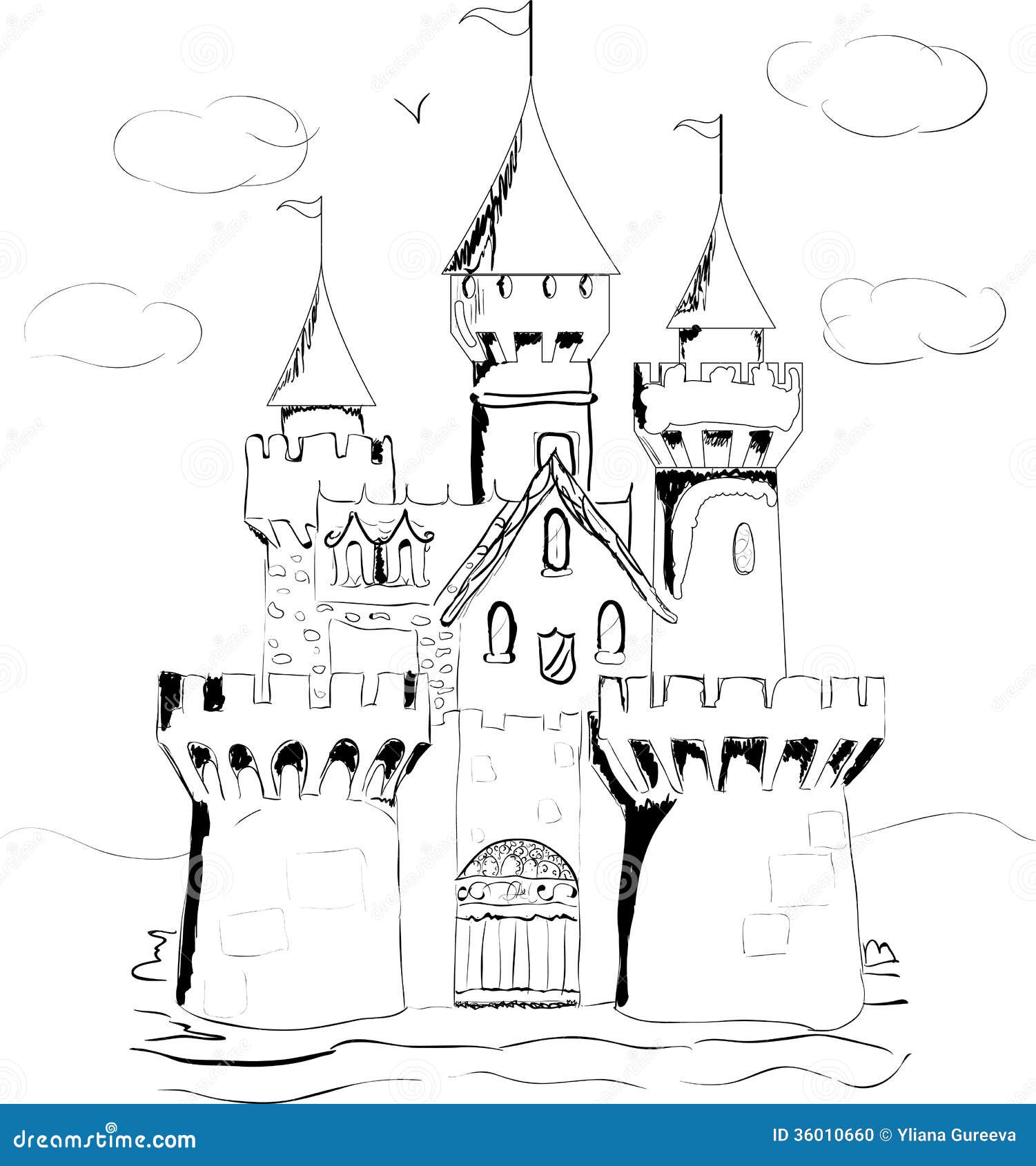 fairytale castle coloring pages - photo #29