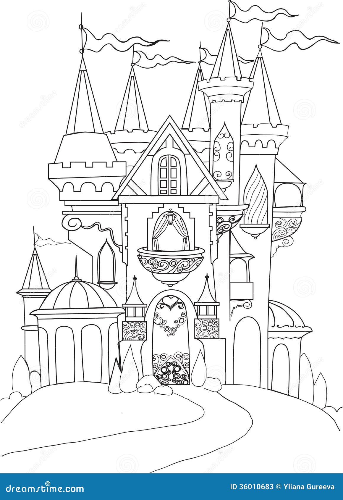 fairytale castle coloring pages - photo #7