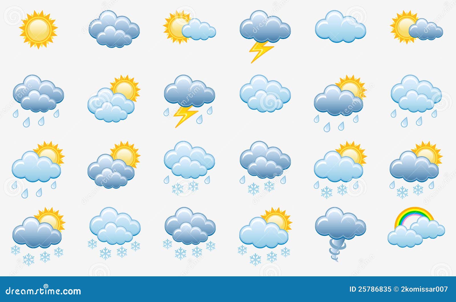 Color Icons Set (Weather) Royalty Free Stock Photo - Image: 25786835