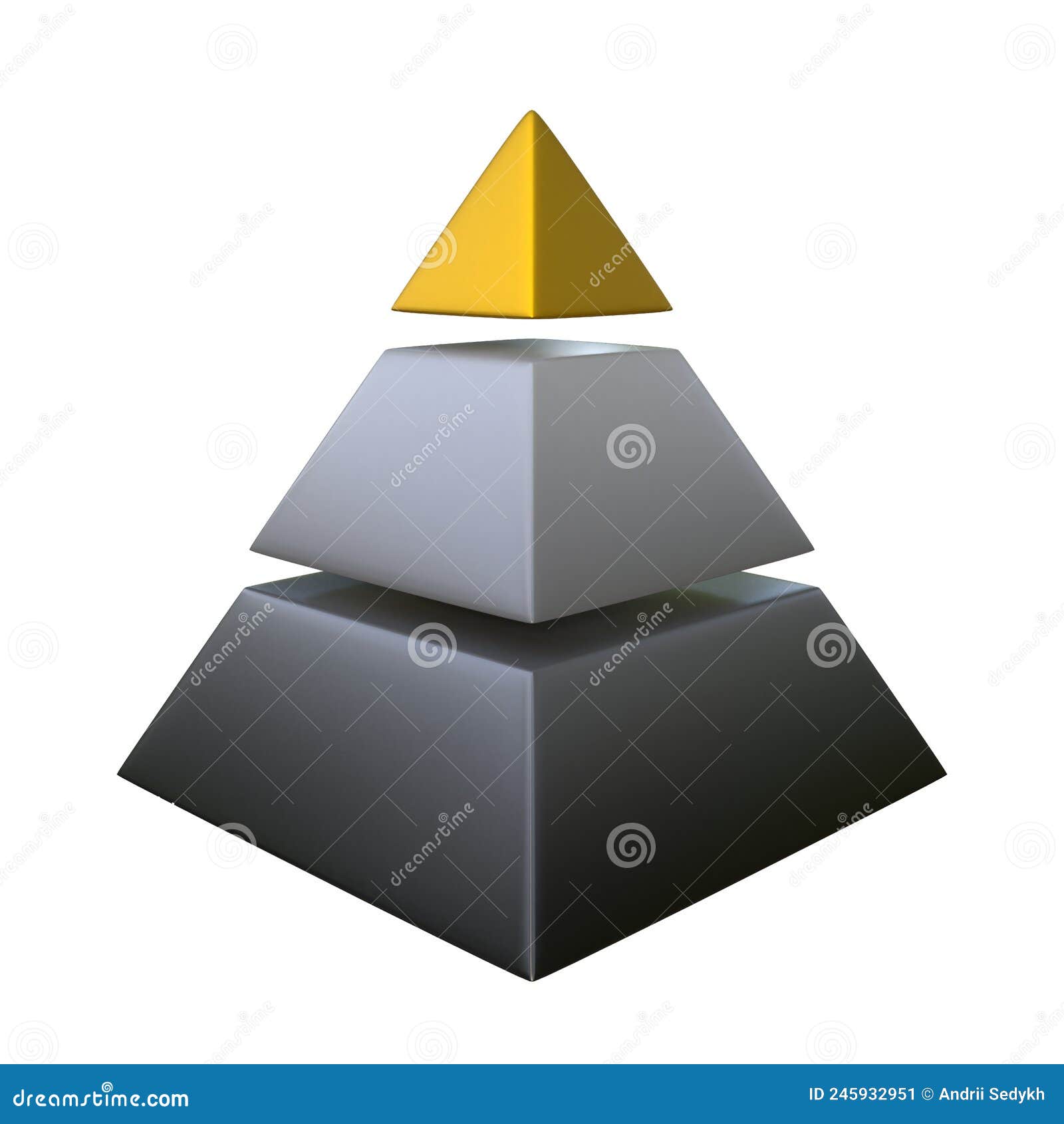 Color Layered Pyramid Isolated On A White Background Stock Illustration