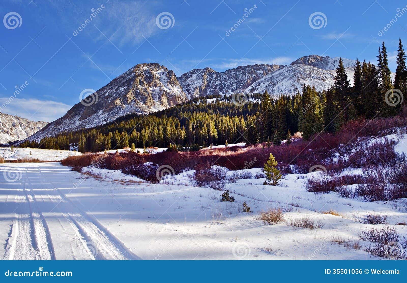 Colorado Scenery. Scenic Colorado Mountains in Early Winter and Snowy ...