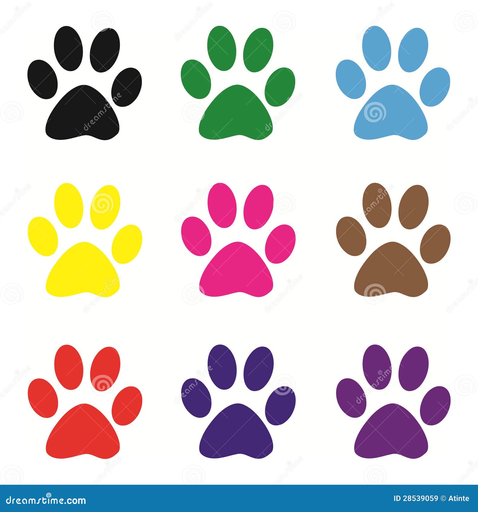 dog footprints clip art - photo #37