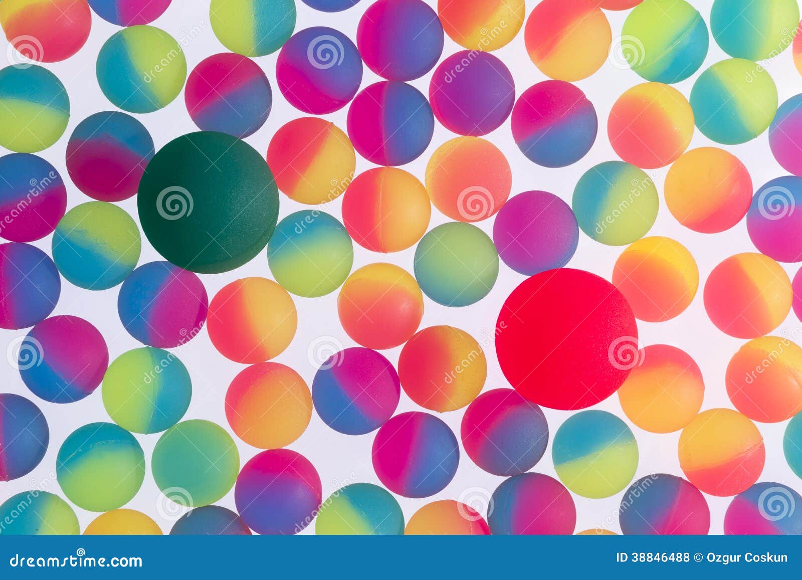 Festive Bicolor Plastic Balls Background Colorful Background Of Bicolor Plastic Balls Stock Photo