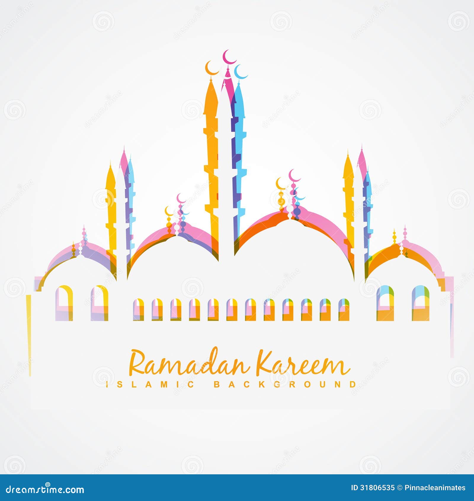 Colorful Islamic Festival Background Royalty Free Stock  