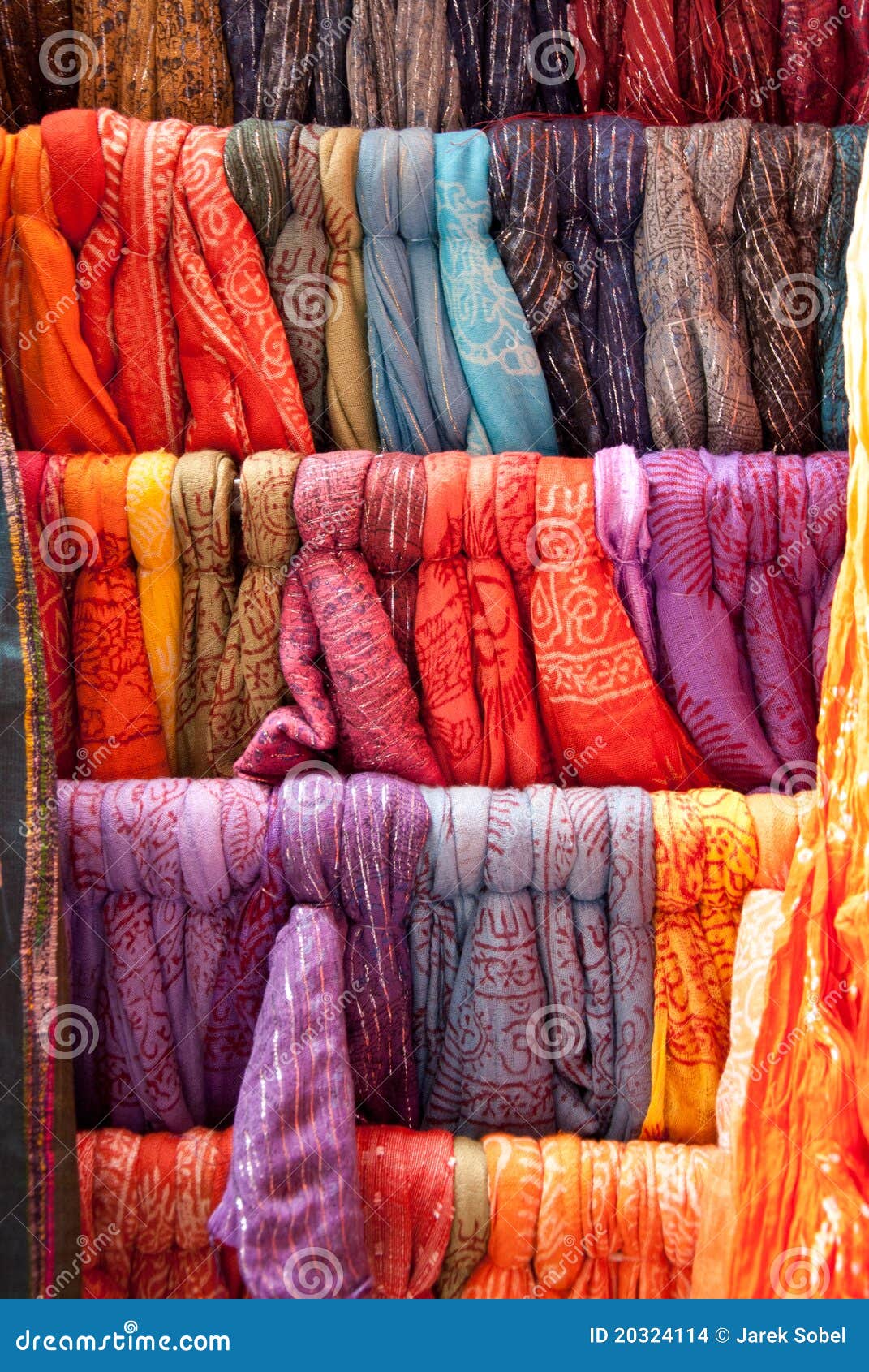 Colorful Scarves In A Row Colorful Scarves In A Row Stock Images Image 20324114