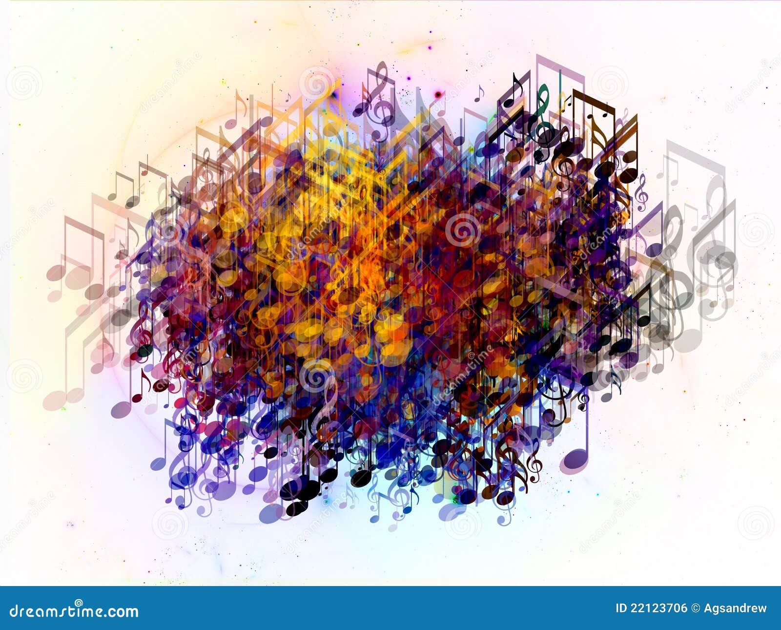 Colorful Splash Of Musical Notes Royalty Free Stock Image Image 22123706
