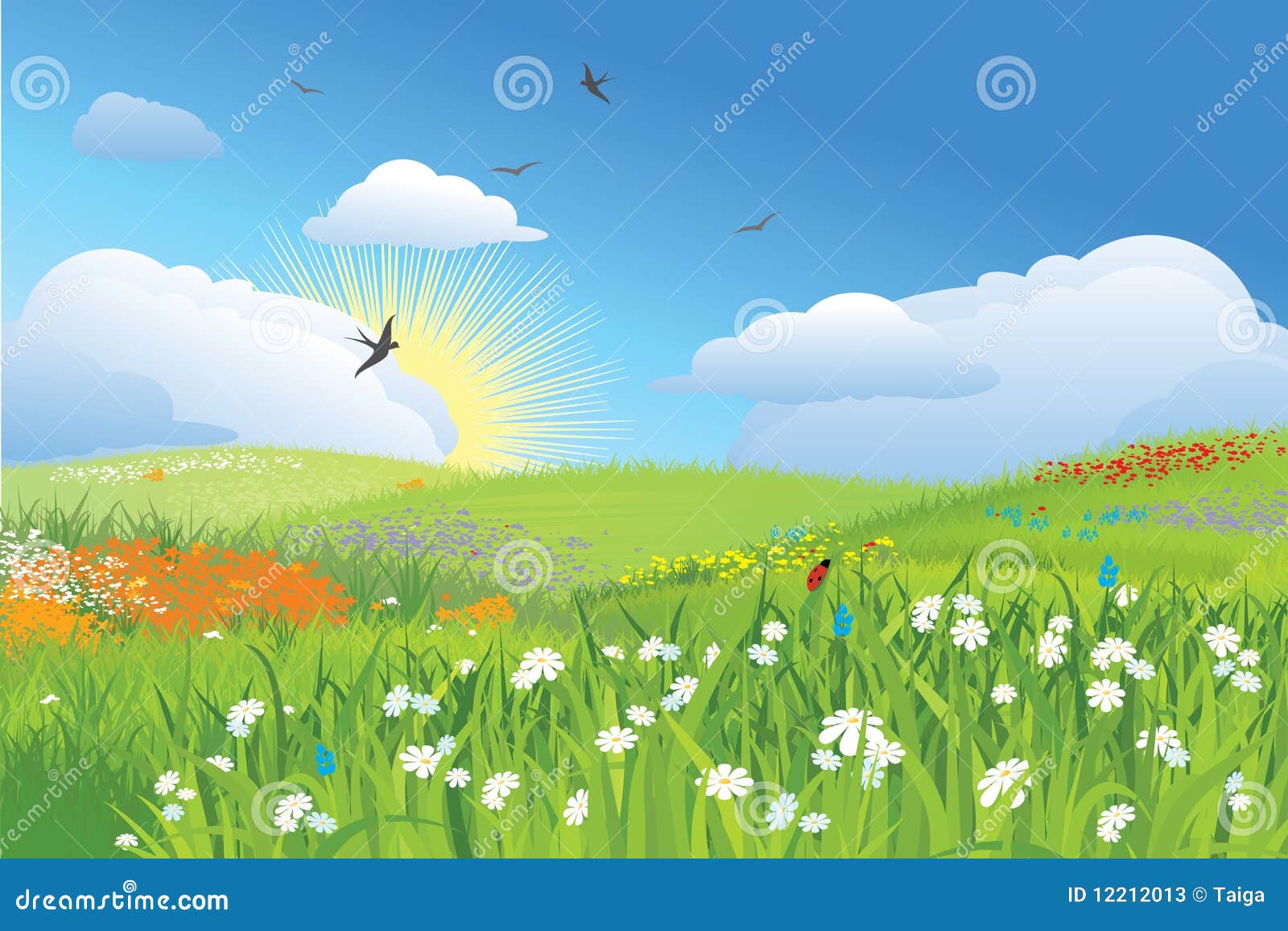 flower meadow clipart - photo #40