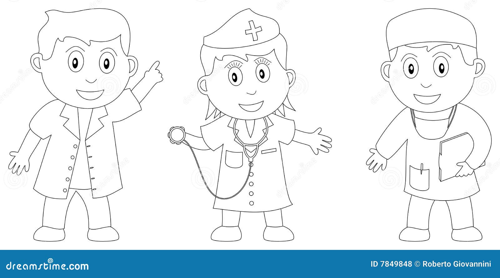 Colouring Pages Doctors Nurses Free Coloring Doctor Book Kids Royalty