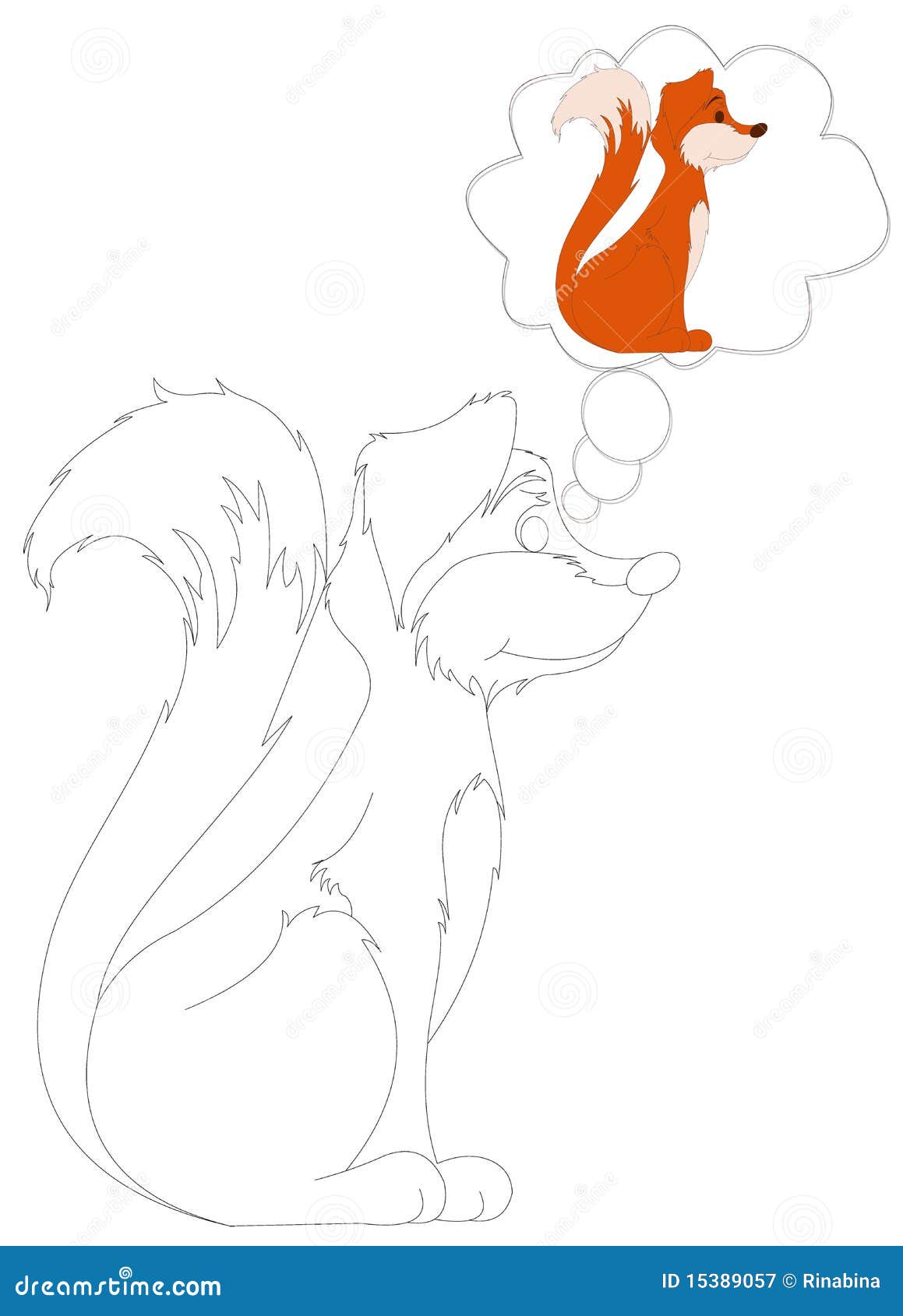 Coloring A Dog Sitting Royalty Free Stock Photography - Image: 15389057