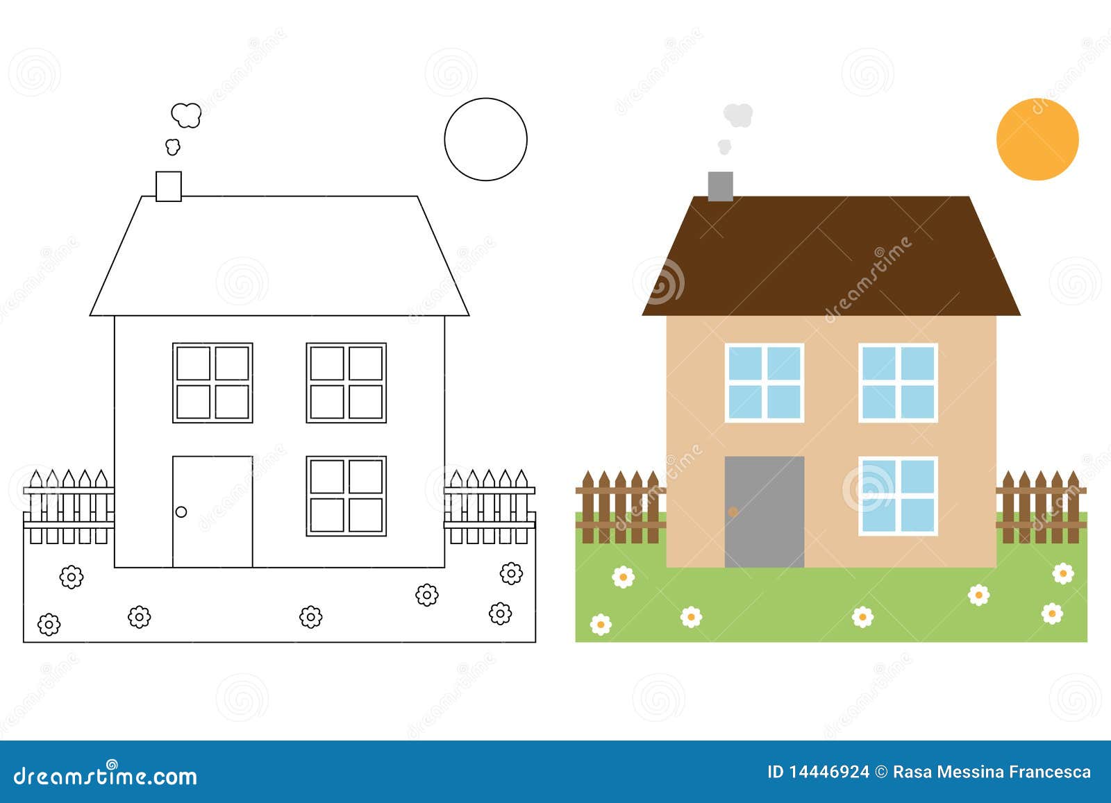 Coloring Page Book For Kids - House Stock Images - Image: 14446924