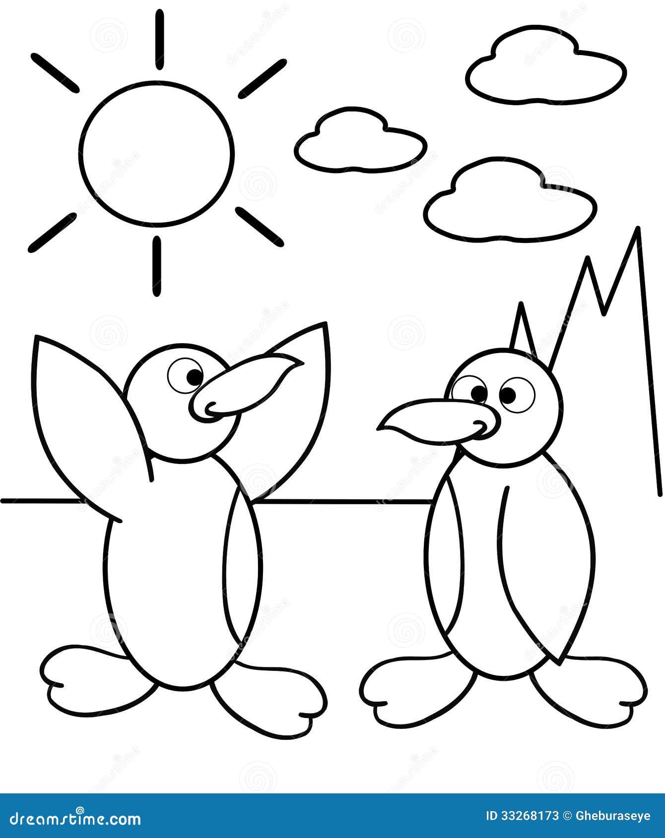 ice skating penguin coloring pages - photo #21