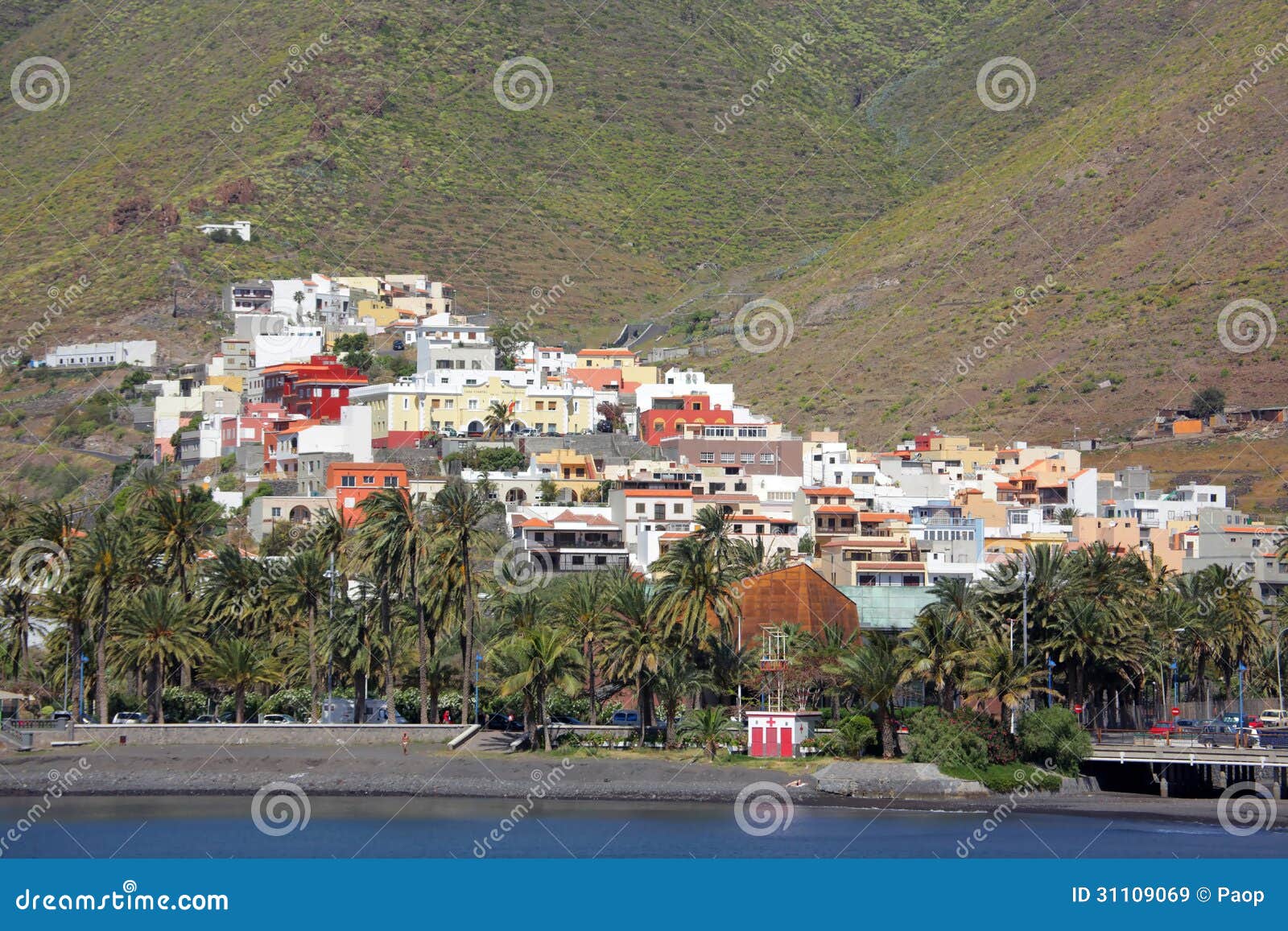 colourful houses san sebastian homes hill town la gomera canary islands spain 31109069