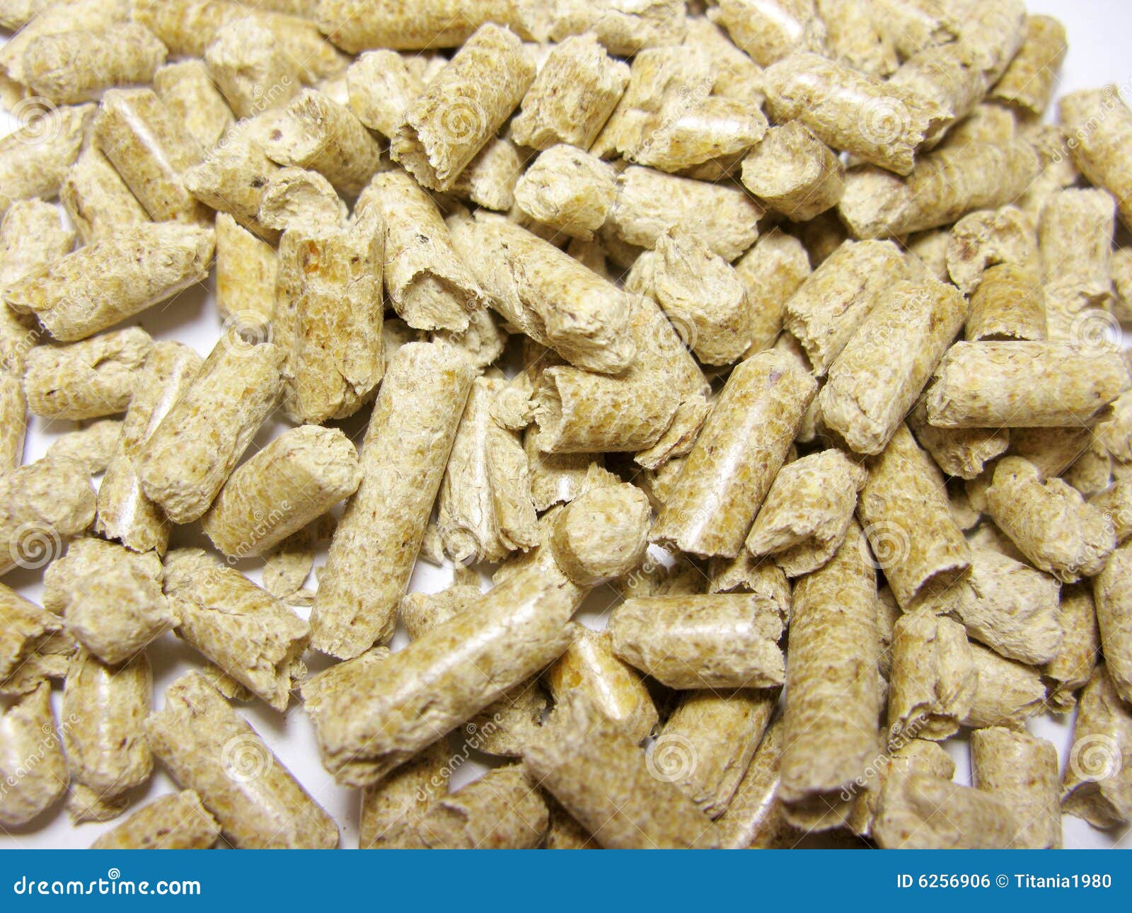 Wood pellets made from compressed combustible sawdust. Used as a 