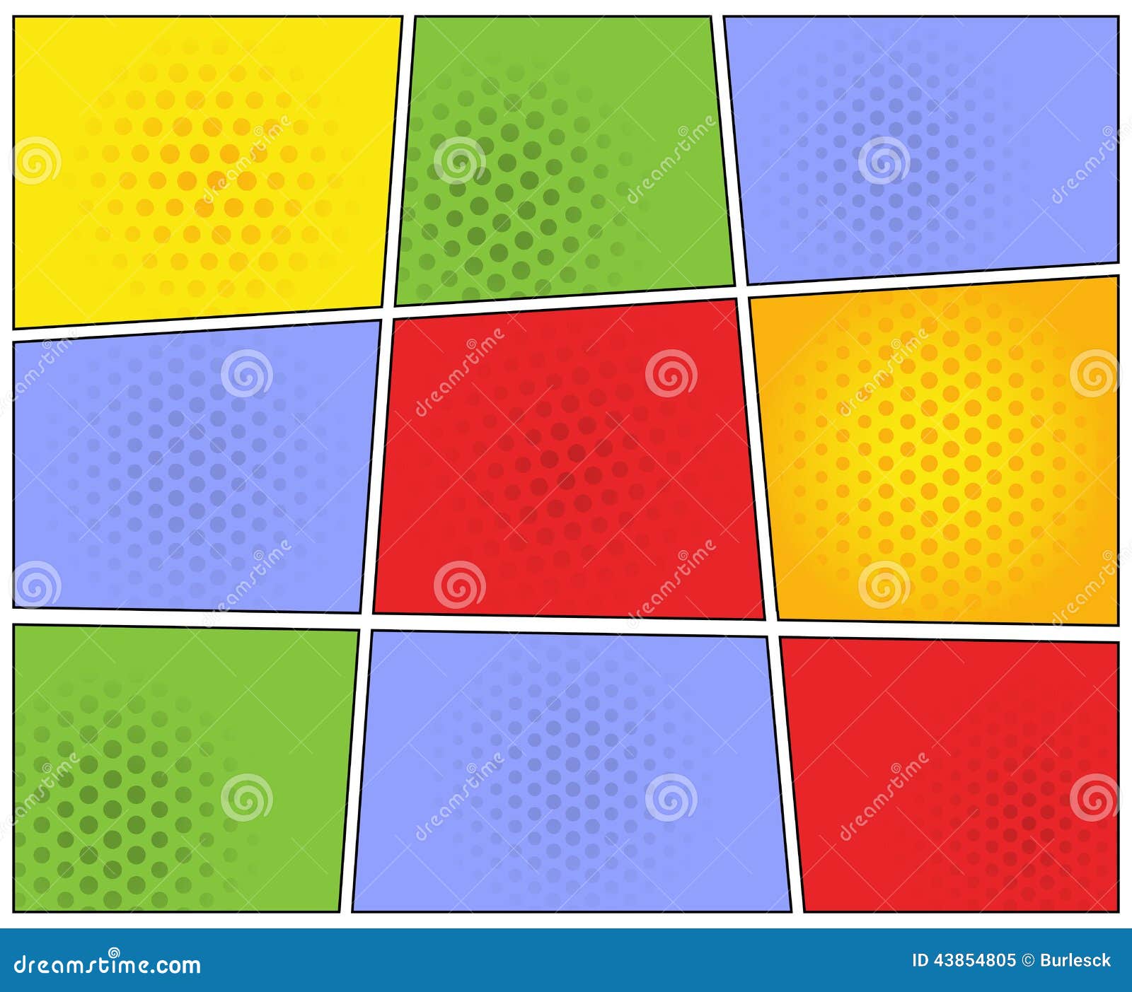 comic-book-page-layout-template-stock-vector-image-43854805