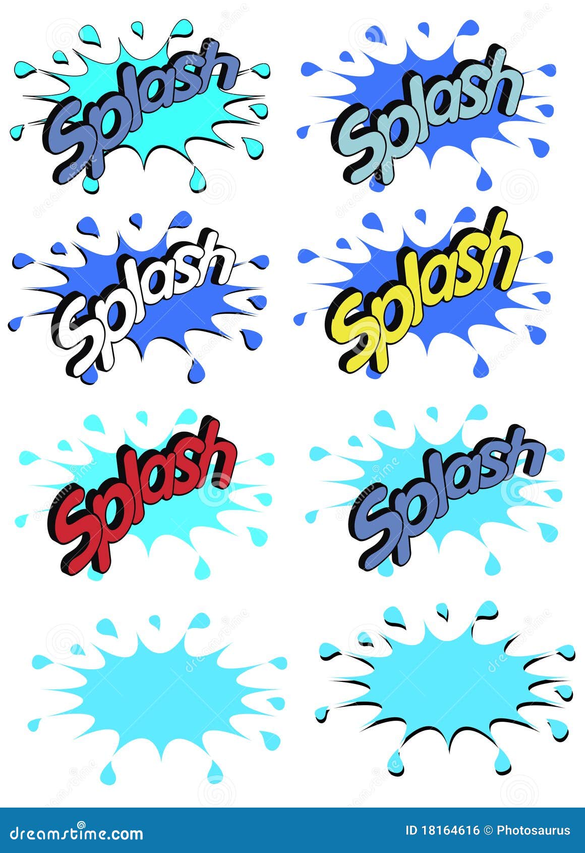 Comic Splash Royalty Free Stock Image Image 18164616