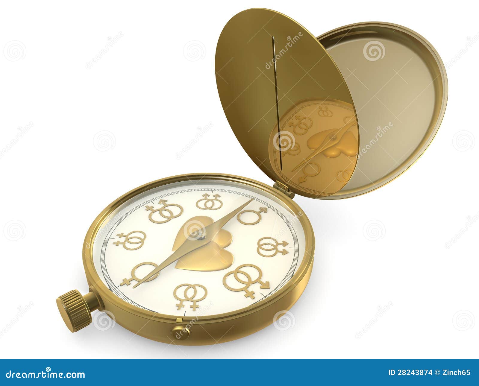 Compass And Heart Stock Images Image 28243874