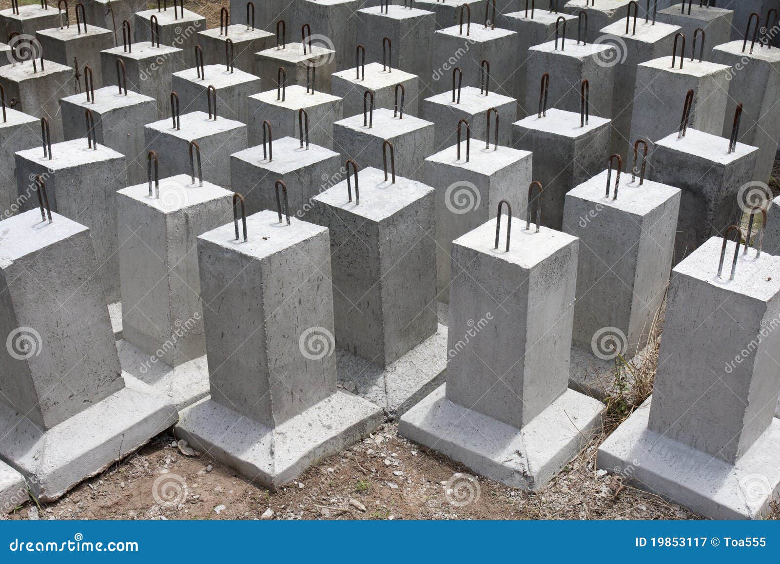 Completed Concrete Foundation Royalty Free Stock Photography - Image