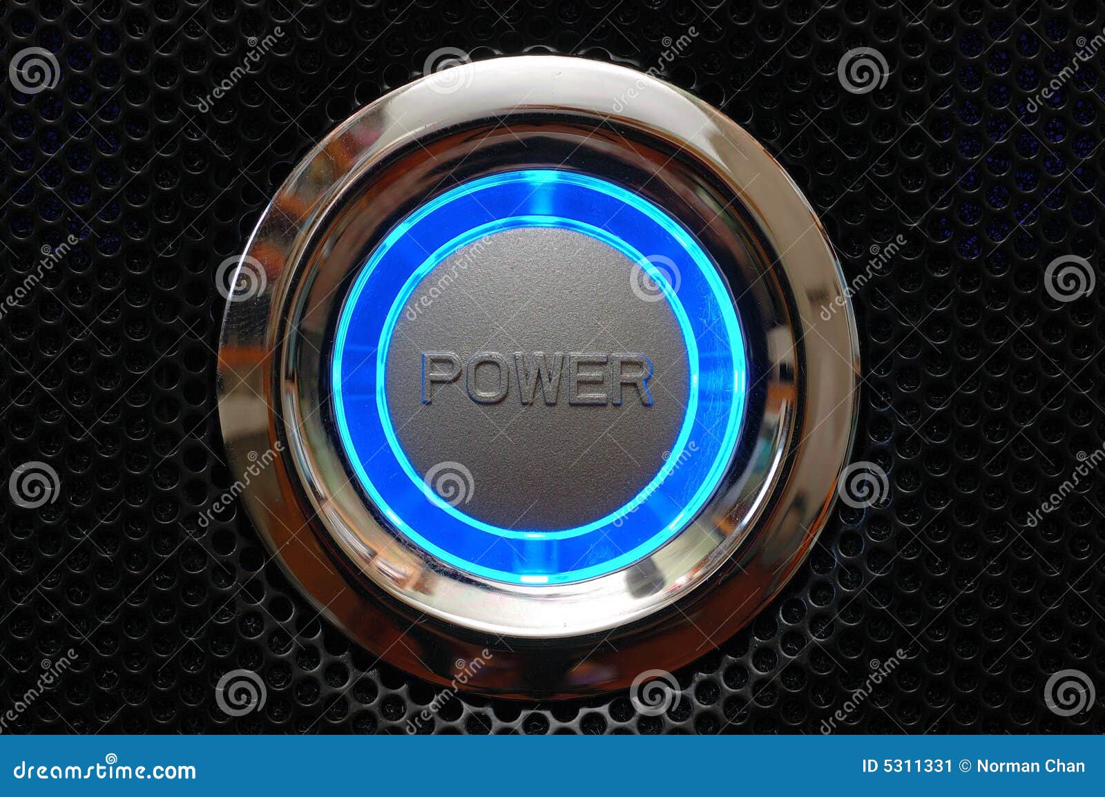 Computer power button with blue light Computer power button with blue light